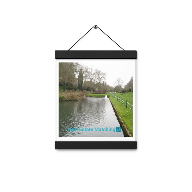 Lakeside Beauty Poster with hangers with realestatematching with key Logo