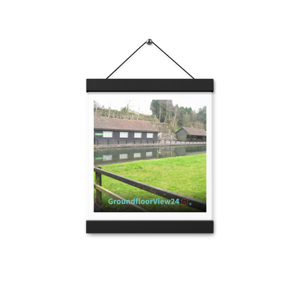 Lakeside Serenity Poster with hangers with groundfloorview24 with House Logo