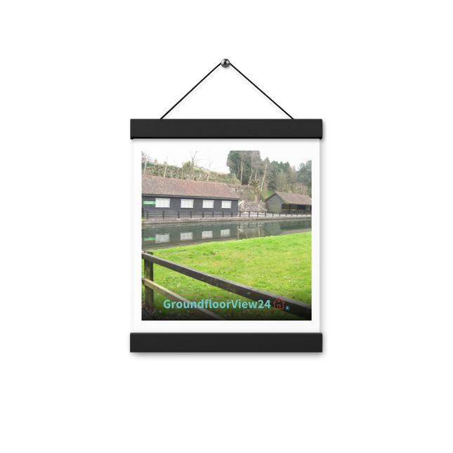Lakeside Serenity Poster with hangers with groundfloorview24 with House Logo