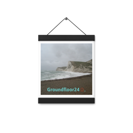 Waves and Sand Poster with hangers with Groundfloor24 with House Logo