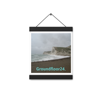 Waves and Sand Poster with hangers with Groundfloor24 without House Logo