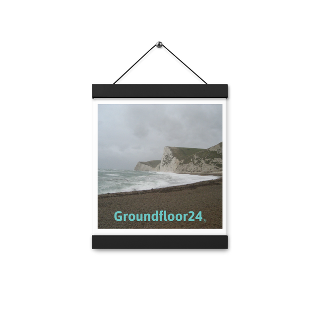 Waves and Sand Poster with hangers with Groundfloor24 without House Logo