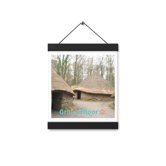 Village Charm Poster with hangers with Groundfloor with House Logo