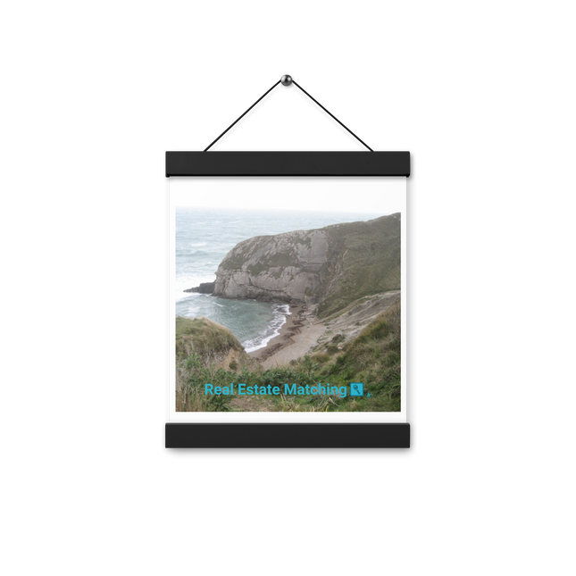 Sea & Hills Poster with hangers with realestatematching with key Logo