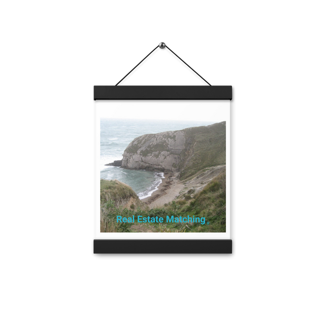 Sea & Hills Poster with hangers with realestatematching without key Logo