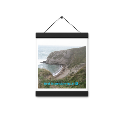 Sea & Hills Poster with hangers with realestatematching24 with key Logo