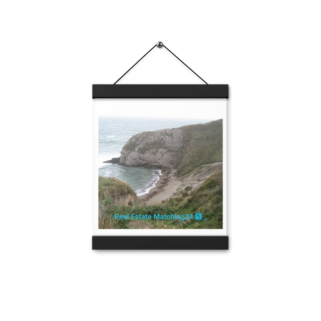 Sea & Hills Poster with hangers with realestatematching24 with key Logo