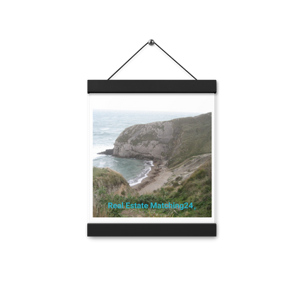Sea & Hills Poster with hangers with realestatematching24 without key Logo