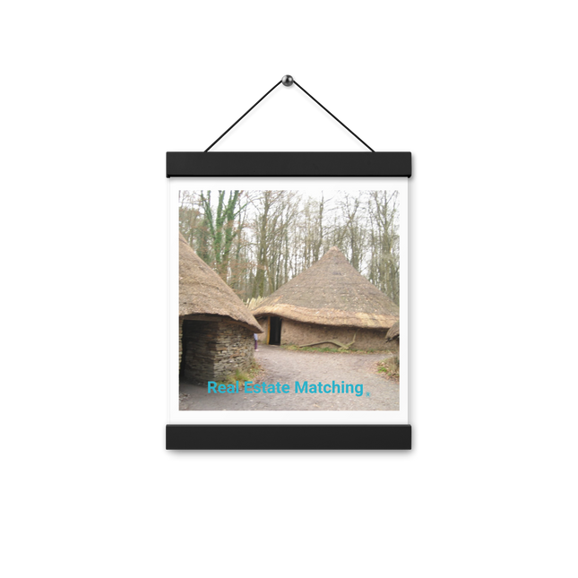 Village Charm Poster with hangers with realestatematching without key Logo