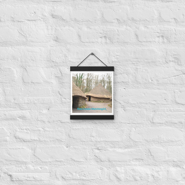 Village Charm Poster with hangers with realestatematching24 without key Logo
