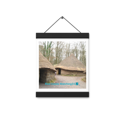 Village Charm Poster with hangers with realestatematching24 with key Logo
