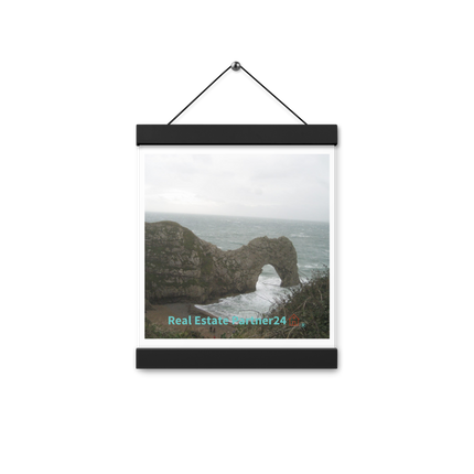 Coastal Escape Poster with hangers with realestatepartner24 with house Logo