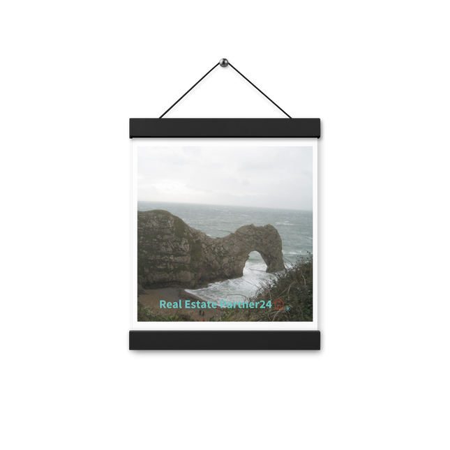 Coastal Escape Poster with hangers with realestatepartner24 with house Logo