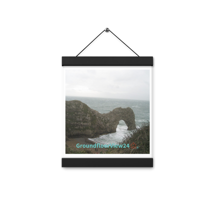 Coastal Escape Poster with hangers with groundfloorview24 with House Logo