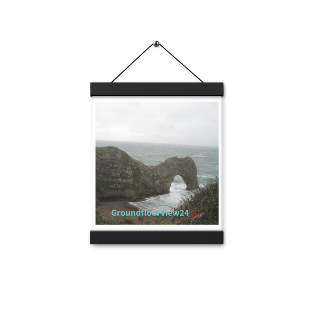 Coastal Escape Poster with hangers with groundfloorview24 with House Logo