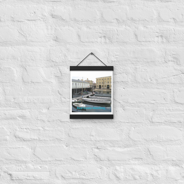 Boat on Water Poster with hangers realestatematching without key Logo