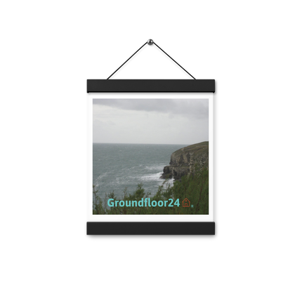 Seaside Serenity Poster with hangers with Groundfloor24 with House Logo