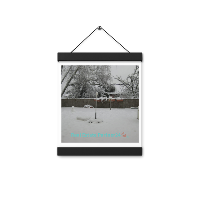 Winter Wonderland Poster with hangers with realestatepartner24 with house Logo