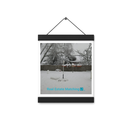 Winter Wonderland Poster with hangers with realestatematching with key Logo