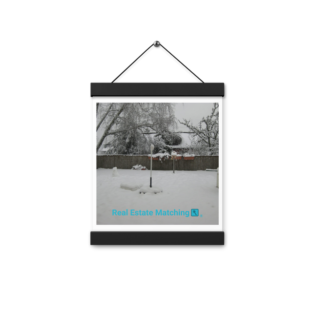 Winter Wonderland Poster with hangers with realestatematching with key Logo