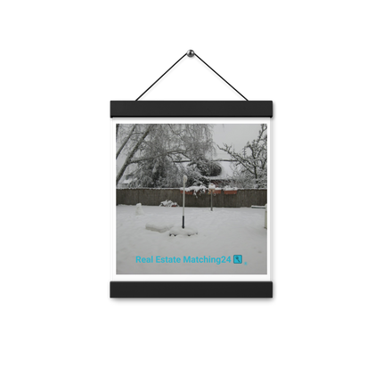 Winter Wonderland Poster with hangers with realestatematching24 with key Logo