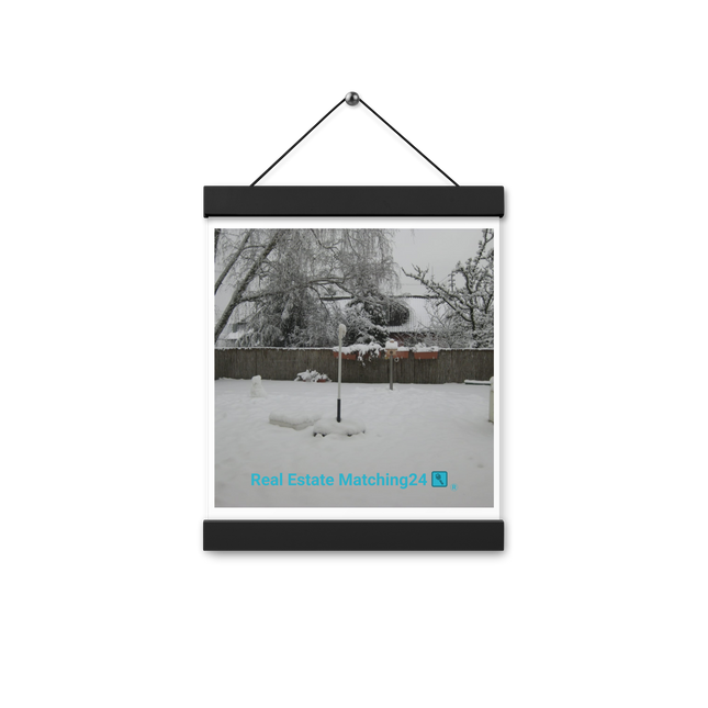 Winter Wonderland Poster with hangers with realestatematching24 with key Logo