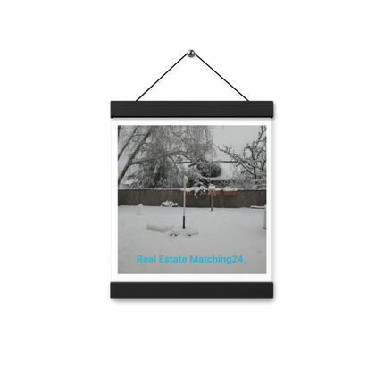 Winter Wonderland Poster with hangers with realestatematching24 without key Logo