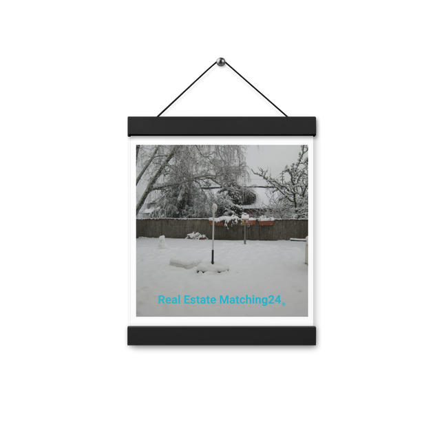 Winter Wonderland Poster with hangers with realestatematching24 without key Logo