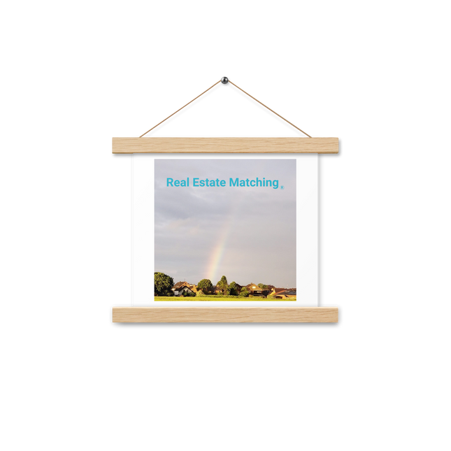 The Rainbow Sinari Poster with hangers with Real Estate Matching Logo