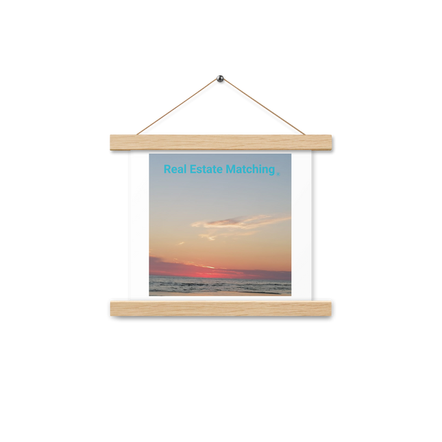 Sunset Sinari Poster with hangers with Real Estate Matching Logo