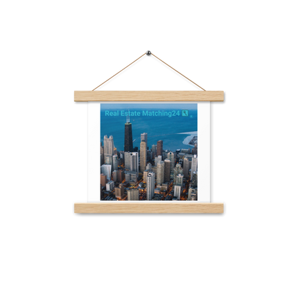 Beutiful Sinari Poster with hangers with Real Estate Matching24 Logo