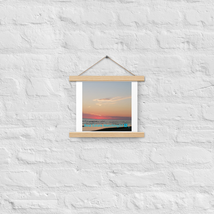 Sunset Sinari Poster with hangers with Real Estate Matching24 Logo