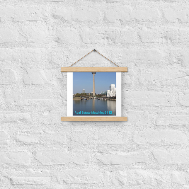 Lovely Sinari Poster with hangers with Real Estate Matching24 Logo