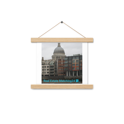 St. Paul's Cathedral Poster with hangers with Real Estate Matching24 Logo