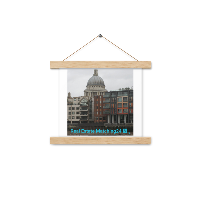 St. Paul's Cathedral Poster with hangers with Real Estate Matching24 Logo