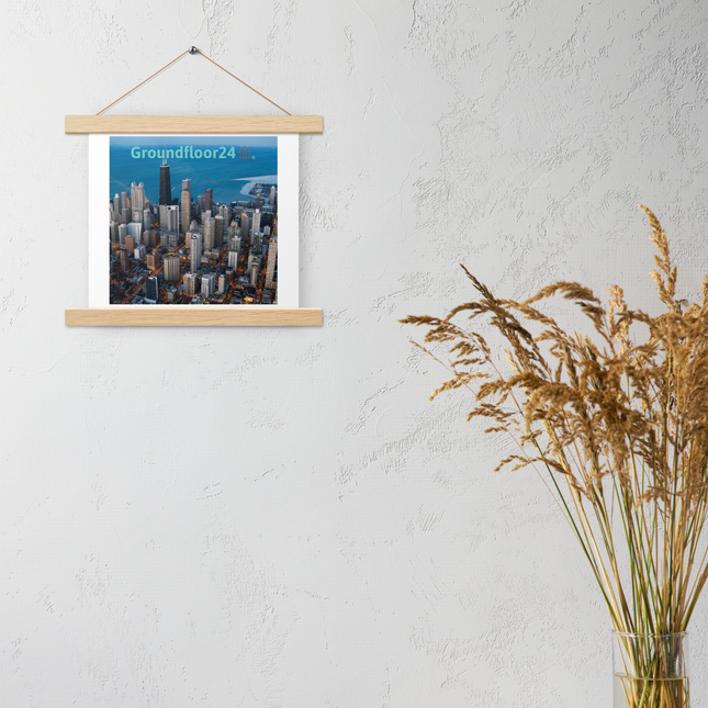 Beutiful Sinari Poster with hangers with Groundfloor24 Logo