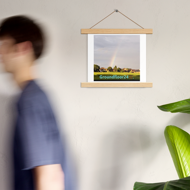 The Rainbow Sinari Poster with hangers with Groundfloor24 Logo