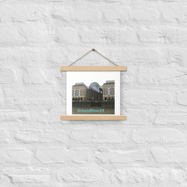 Hay's Galleria Poster with hangers with Groundfloor24 Logo