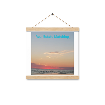 Sunset Sinari Poster with hangers with Real Estate Matching Logo