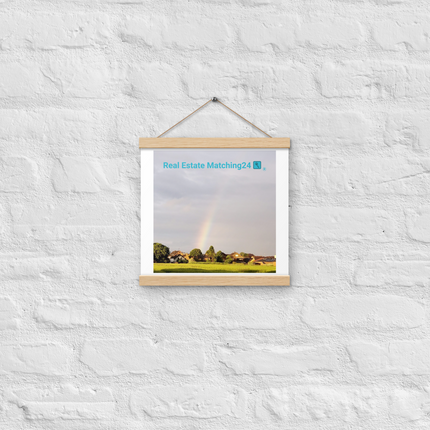 The Rainbow Sinari Poster with hangers with Real Estate Matching24 Logo