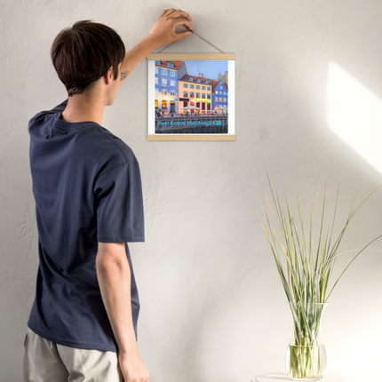 Nyhavn Poster with hangers with Real Estate Matching24 Logo
