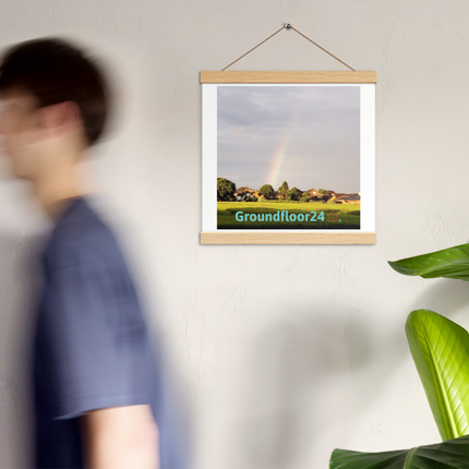 The Rainbow Sinari Poster with hangers with Groundfloor24 Logo