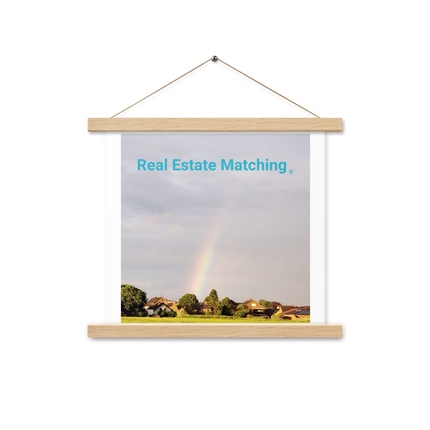 The Rainbow Sinari Poster with hangers with Real Estate Matching Logo