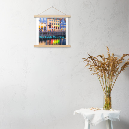 Nyhavn Poster with hangers with Real Estate Matching Logo