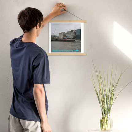 Beautiful Place Poster with hangers with Real Estate Matching24 Logo