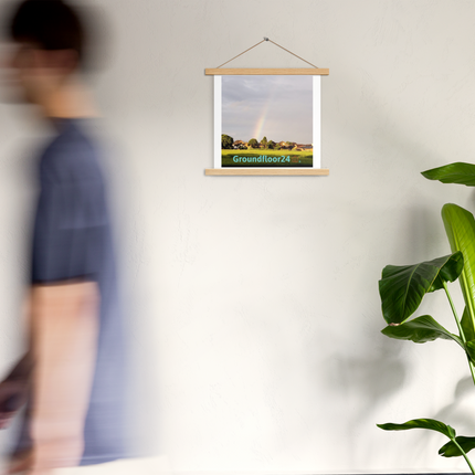 The Rainbow Sinari Poster with hangers with Groundfloor24 Logo