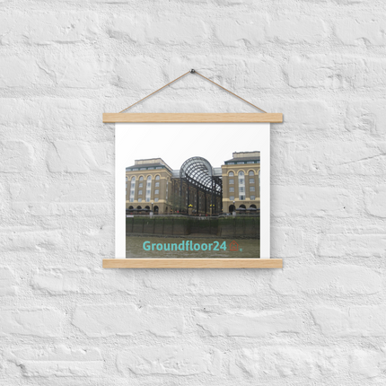Hay's Galleria Poster with hangers with Groundfloor24 Logo