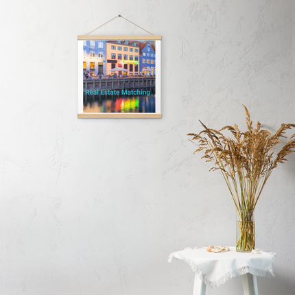 Nyhavn Poster with hangers with Real Estate Matching Logo
