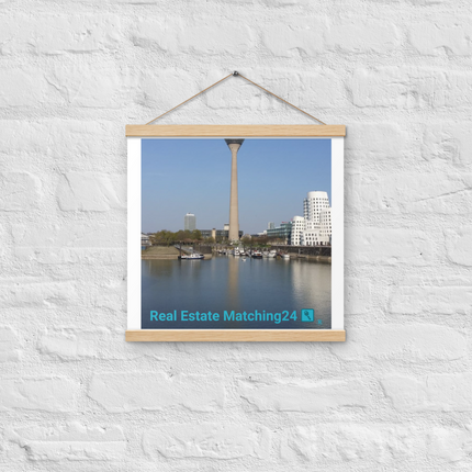 Lovely Sinari Poster with hangers with Real Estate Matching24 Logo