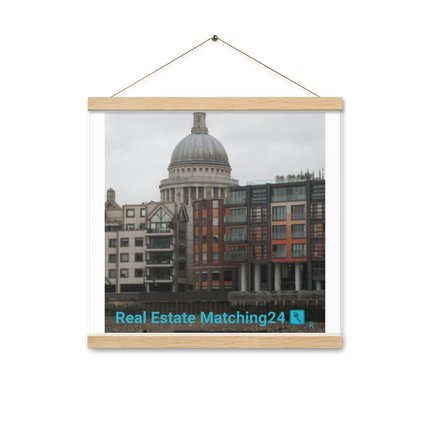 St. Paul's Cathedral Poster with hangers with Real Estate Matching24 Logo